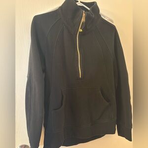 Lululemon scuba half zip black with gold zipper